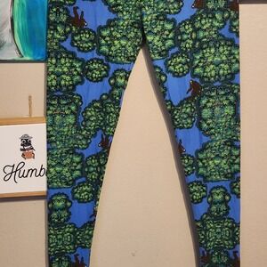 LuLaRoe OS TC blue & green tree bigfoot HTF unicorn